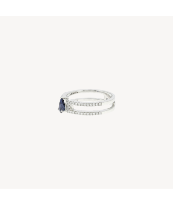 Bague Sapphire Pear and Diamond Modern vente chaude votre 