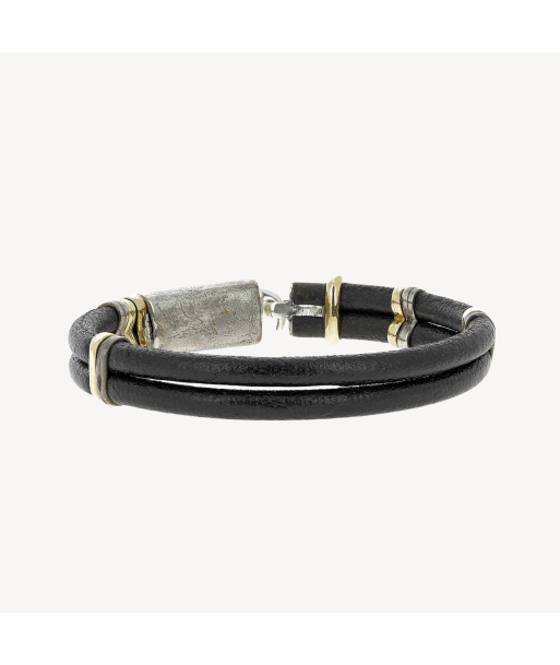 Bracelet Misani 5mm Leather with Gold & Silver Fin de série