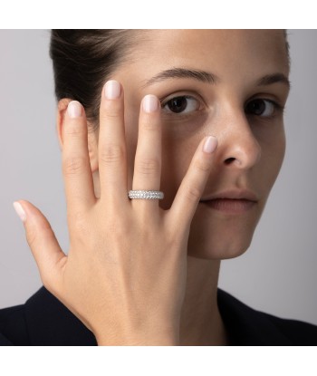 Bague Lionel Meylan Or Blanc 3 Rangs Diamants des créatures d'habitude