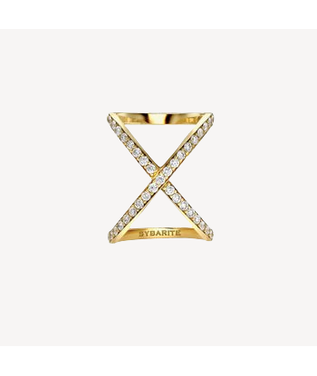 Bague Cross Kiss Or Jaune online