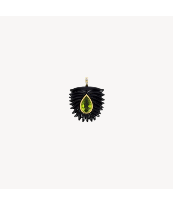 Pendentif Palme Onyx et Péridot Venez acheter