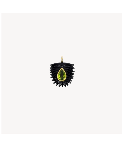 Pendentif Palme Onyx et Péridot Venez acheter