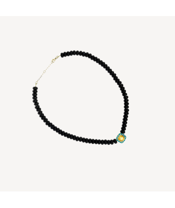 Collier Stella 4 Onyx et Citrine livraison gratuite