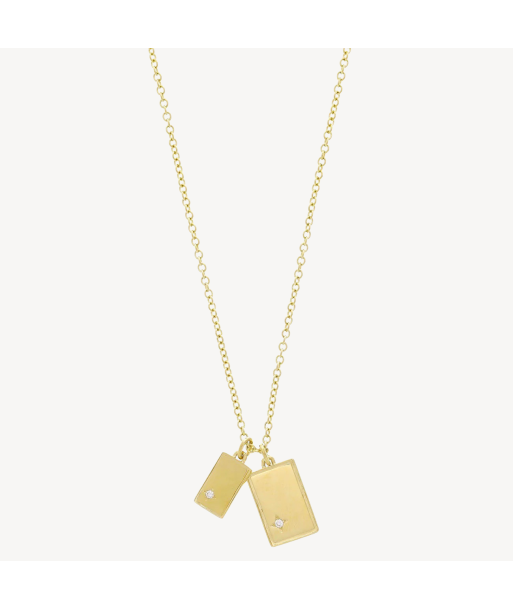 Gudo Rectangle Necklace Yellow Gold de France