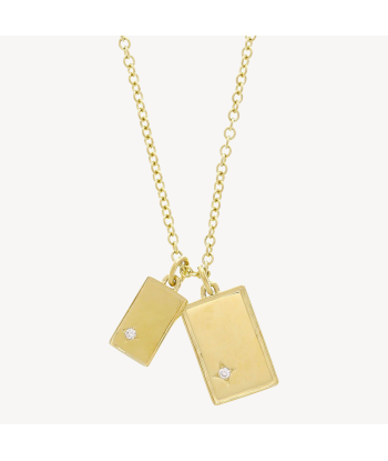 Gudo Rectangle Necklace Yellow Gold de France