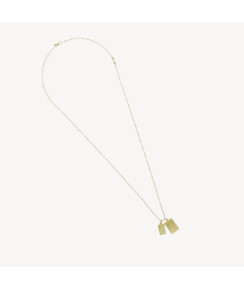 Gudo Rectangle Necklace Yellow Gold de France