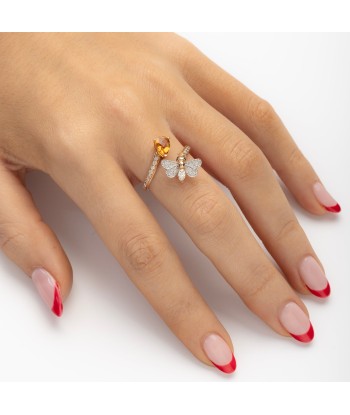 Bague Honey Bee Drop Citrine Diamond Or Rose livraison et retour toujours gratuits