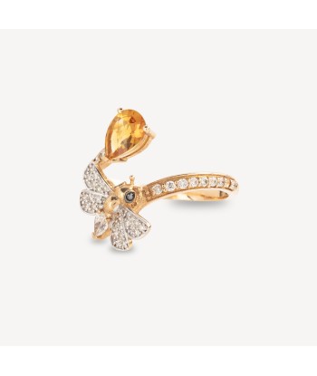 Bague Honey Bee Drop Citrine Diamond Or Rose livraison et retour toujours gratuits